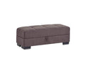 Ottomanson Convertible Storage Ottoman Bench with Lift-Top – Rectangular Bedroom End-of-Bed Storage Bench for Blankets, Living Room Footrest & Extra Seating, Gray