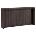 Henn&Hart 56" Fluted Rectangular Console Table Ribbed Entryway Table, Sofa Table for Entryway, Living Room, Couch, Hallway, or Office, Rich Brown