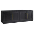 Henn&Hart Tillman Rectangular TV Stand for TV's up to 80" in Black Grain