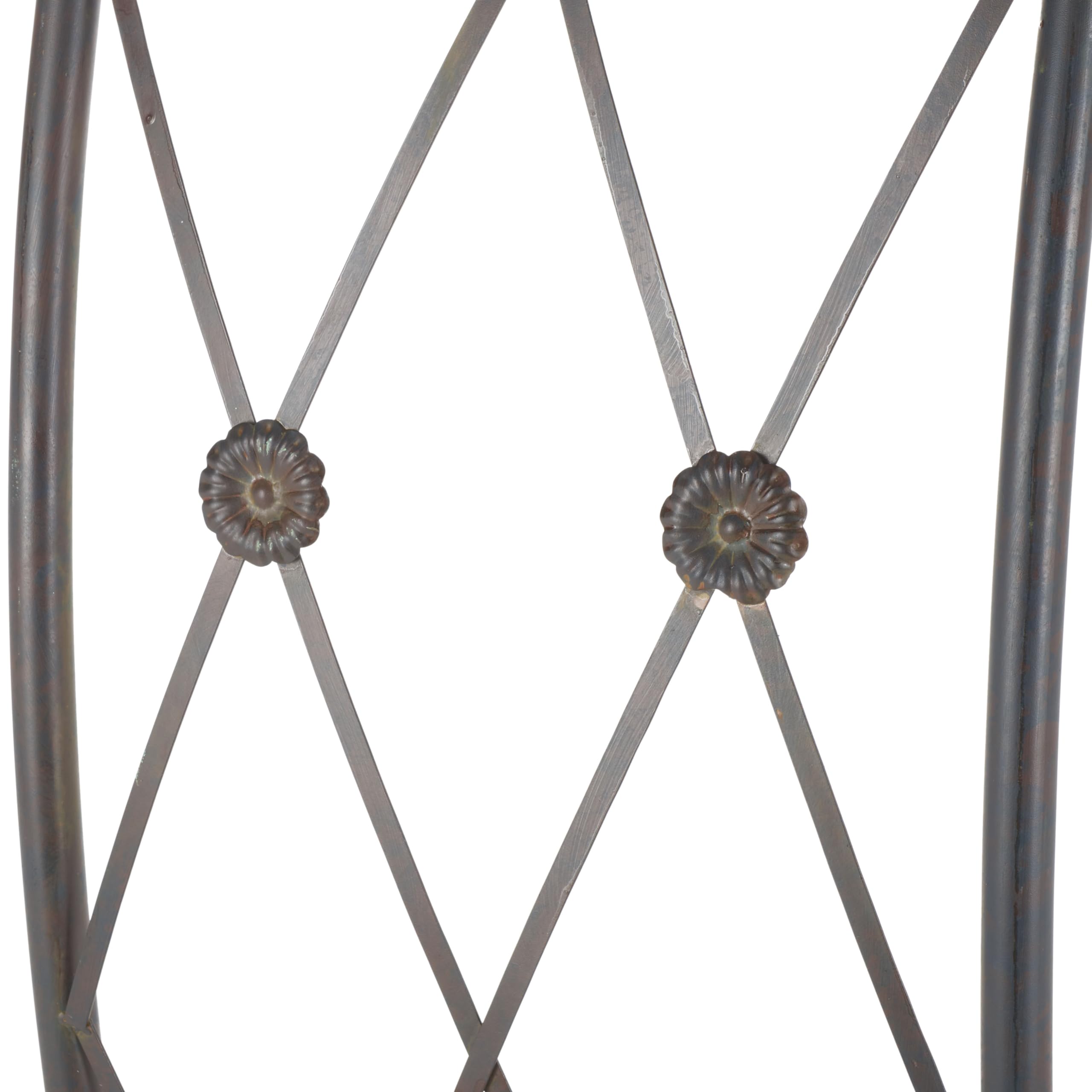 SAFAVIEH Outdoor - Mizell Iron Moon Gateway Garden Arbor - Black Rust Iron Metal - Architectural Circular Gateway Design - Ideal for Garden, Yard, Patio, Entryway, 80" W x 17" D x 83.4" H (PAT5036E)