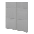 Bush Business Furniture Easy Office White 60W x 66H Panel with Corner Connector, Silver Gray Fabric