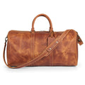 Londo Genuine Top Grain Leather Duffle Bag - Vintage Retro Travel Bag Overnight Weekender Bag Carry on Luggage Bag with Adjustable Shoulder Strap & Interior Pocket - Stylish Gym Bag for Men & Women