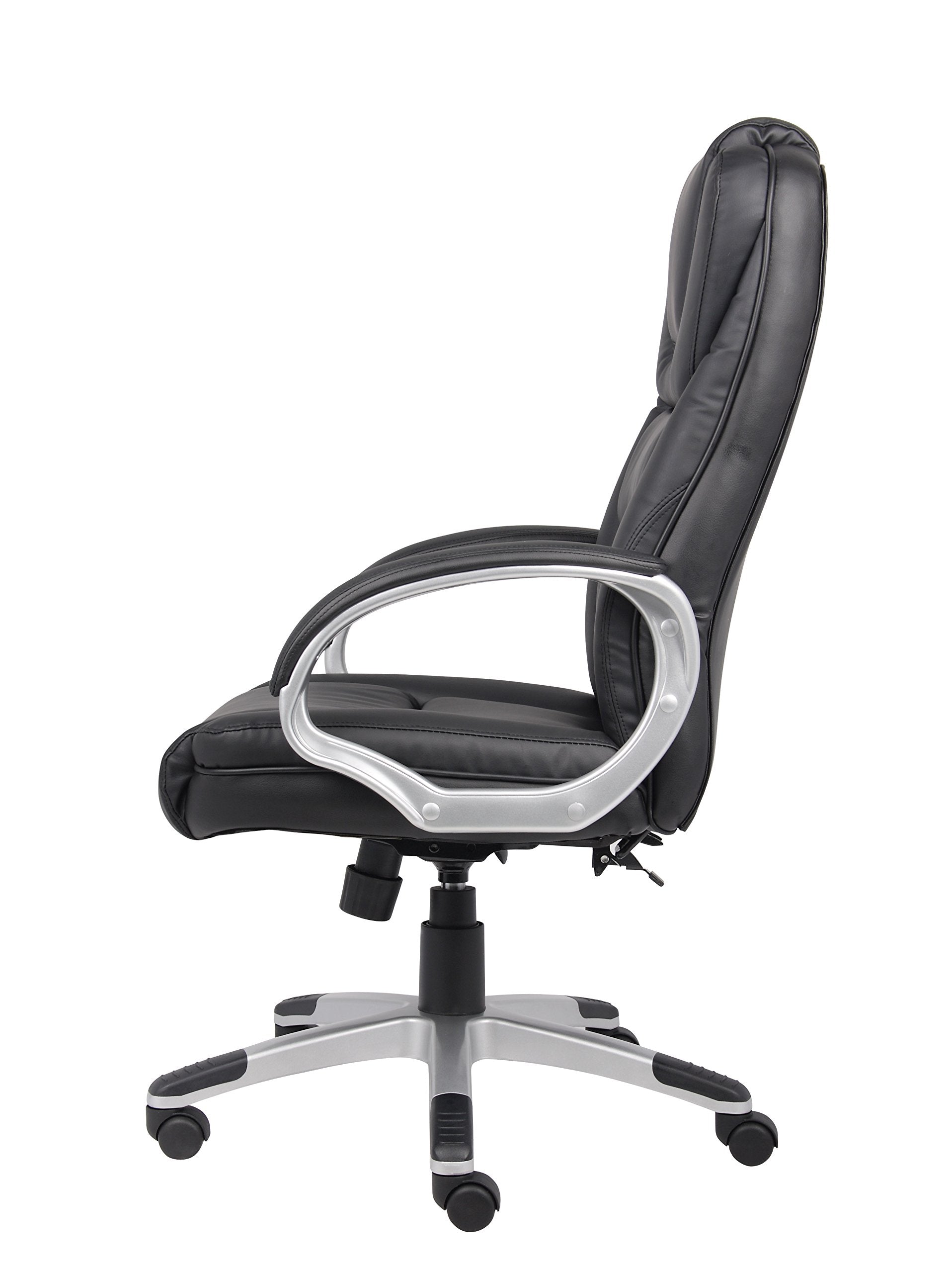 Boss Black No Tools Required Executive Leather Chair