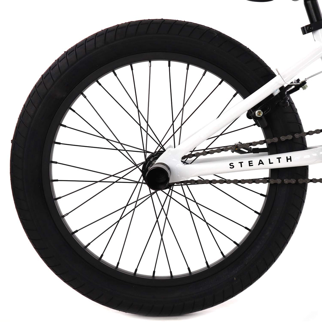 Elite BMX Freestyle Bike, Durable Steel Frame, Available in 16", 18", and 20" Sizes. New Sizes 26" and 29" BMX Bicycles. (White, 20")