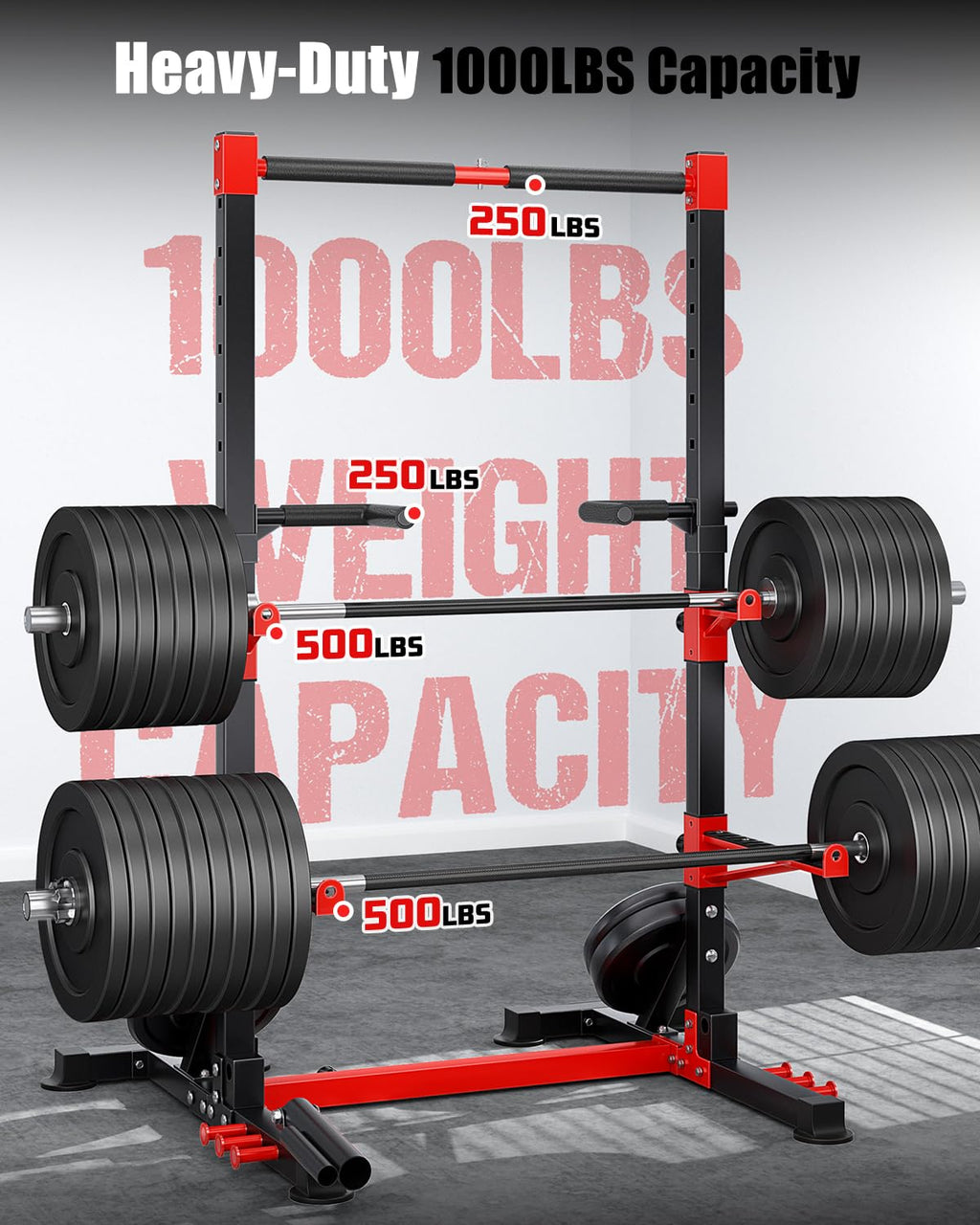 YOLEO Smith Machine & Squat Rack Combo, Multi-Functional Power Racks with Adjustable Width & Pull-Up Bar, Cable Crossover Power Cage, Independent Dual-Pulley System for Home Gym Garage Basement