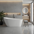 67 Inch Freestanding Bathtubs, Acrylic Free Standing Tub, Integrated Overflow Design, Luxury Freestanding Bathtub for Contemporary Home
