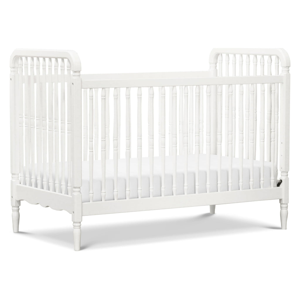 Namesake Liberty 3-in-1 Convertible Baby Crib - Greengurad Gold Certified - Wooden Convertible Baby Crib to Toddler Bed, Daybed - Durable & Easy to Assemble, 4 Adjustable Mattress Heights - Warm White