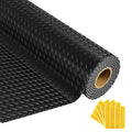 Grandroad auto 10x20 FT Garage Floor Mat, 2.8mm Thickened Flooring Roll for Under Car Diamond Plate PVC Rubber Mat with 20 Pcs Tapes, Non-Slip Floor Mat for Garage, Warehouse, Gyms, Trailer, Black