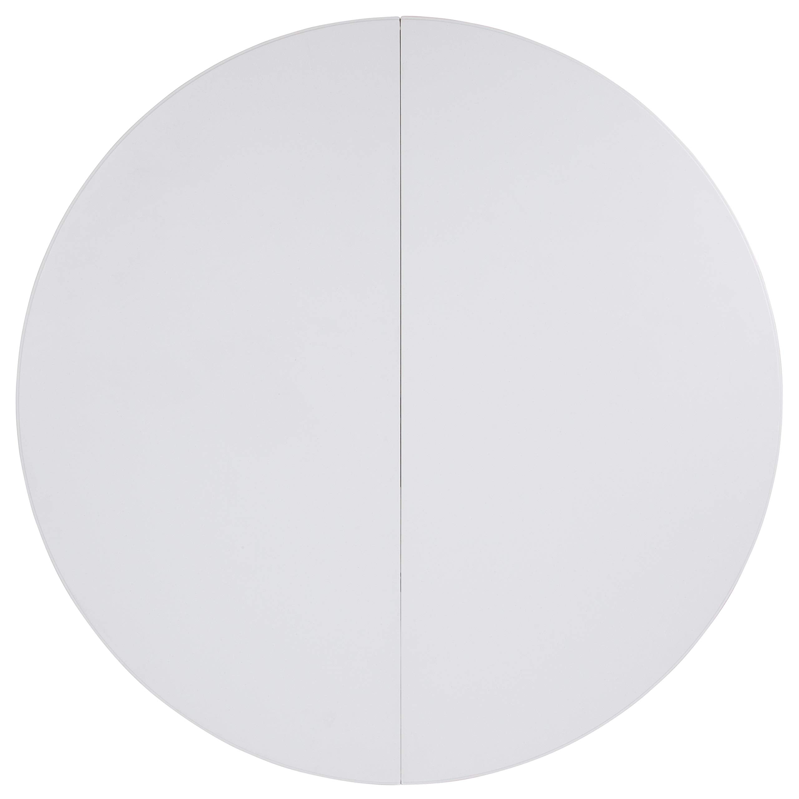 Flash Furniture Stonewall 6' Round Plastic Folding Event Table with Carrying Handle, Bi-Fold Banquet Table for Indoor/Outdoor Events, White