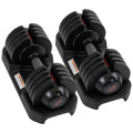 ALTLER Adjustable Dumbbell Set, 52LB Pair with Tray for Workout Strength Training Fitness, Adjustable Weight Dial Dumbbell with Anti-Slip Handle and Weight Plate for Home Exercise