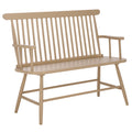 SAFAVIEH Home Collection - Eton Khaki Solid Wood Bench, Farmhouse Spindle Back Indoor Seating for Entryway or Dining (BCH3300C)