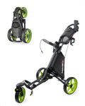 Caddytek CaddyLite One Swivel V8 Golf Push Cart - 3 Wheel Lightweight Folding Trolley with 360° Swivel Front Wheel, Cooler Basket, Umbrella and Drink Holder, Adjustable Handle