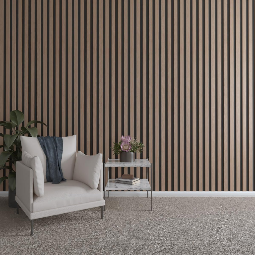 Ekena Millwork Heritage Premier Traditional Stain Grade Solid Hardwood Adjustable Slat Wall Kit w/ 2"W x 94 1/2"H Slats, Maple (Contains 10 Slats)