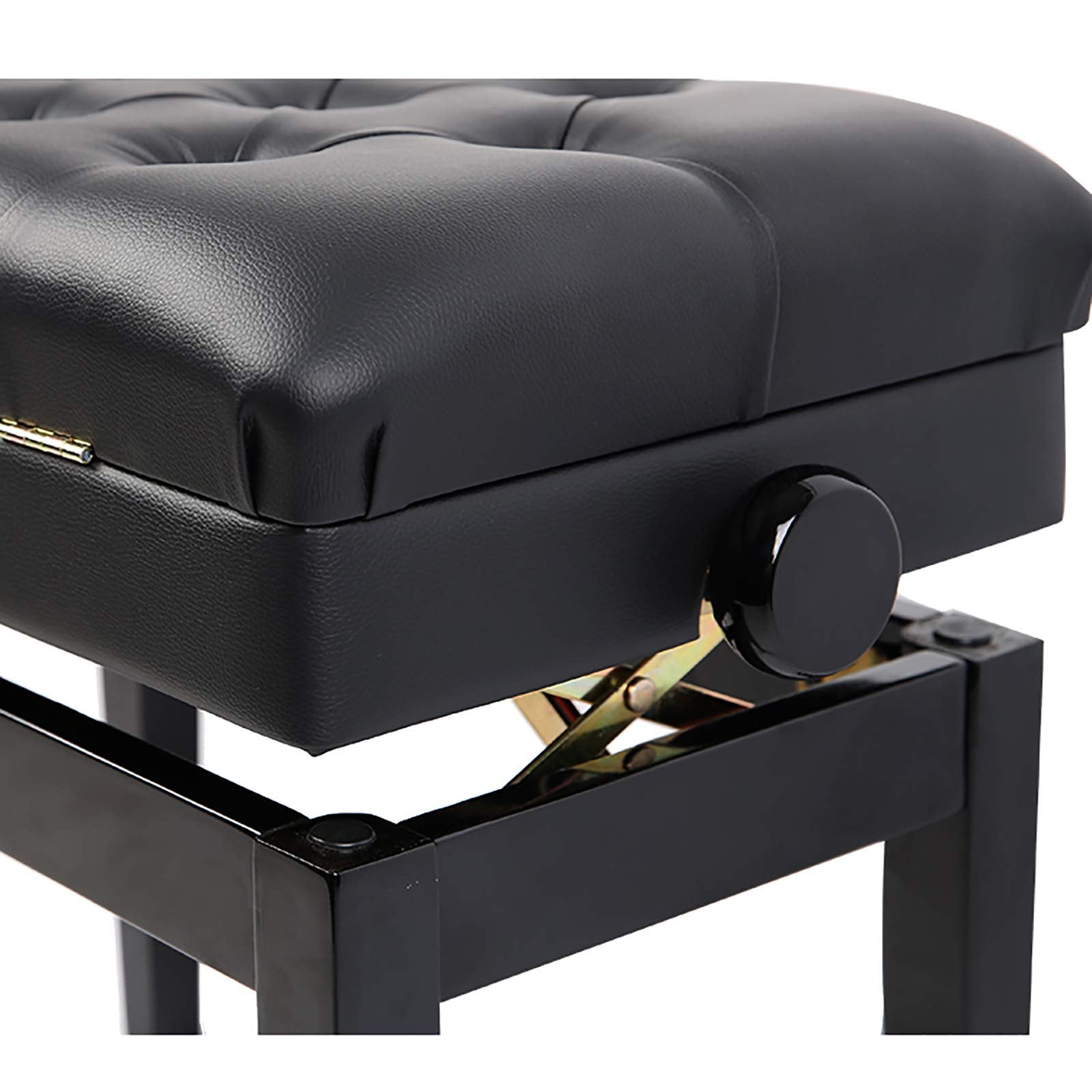 ELUKHT Leather Piano Bench Double Adjustable Padded Piano Bench82CM Soft Leather Keyboard Piano Stool with Storage Box Solid Hard Wood Construction,