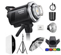 GODOX MS300V Studio Flash Photography Light Kit,2.4G 300W Bowens Mount Strobe Flash Lighting Kit with Light Stand,Softbox,Umbrella Reflector,GN58 Studio Lighting for Portrait Product Photography