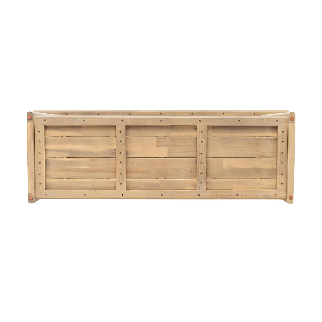 Christopher Knight Home Joei Indoor/Outdoor 2-Tier Console Table, Narrow Console Table for Entryway, Farmhouse Solid Wood Buffet Table with Bottom Shelf, Light Teak