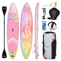 YUSING 11' Inflatable Stand Up Paddle Board, SUP Paddle Board, Portable Standing Board for Youth & Adult (Pink)