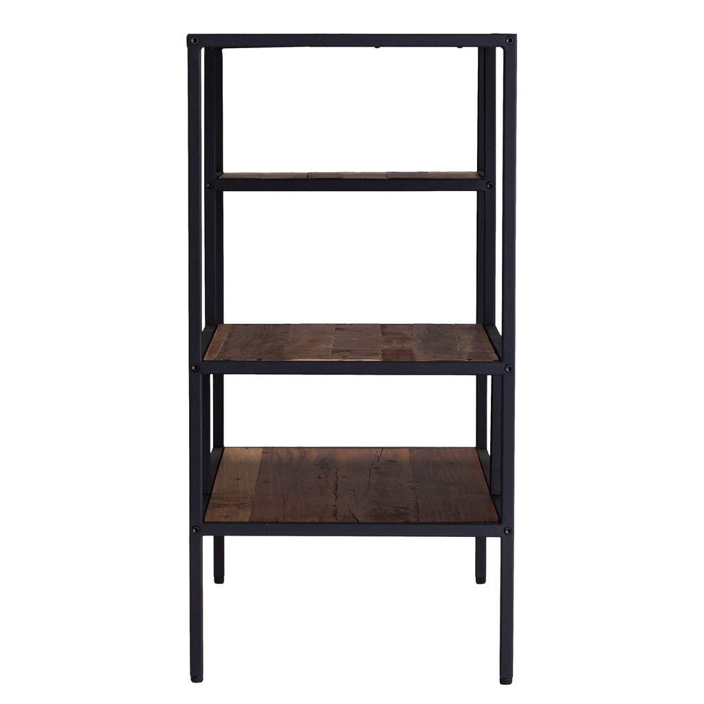 SEI Furniture - Mathry Reclaimed Wood Shelf - Natural - Reclaimed Wood & Iron Metal - Rustic Design - Ideal for Home Offices, Living Rooms, Dens, 31.5" W x 15.75" D x 31.5" H (HZ1058238)