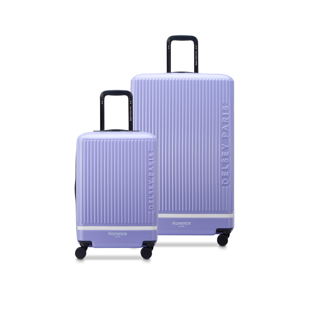 florence by mills Spin Me Away Hardside Expandable Luggage with Spinner Wheels, Lavender, 2 Piece Set (20/29)
