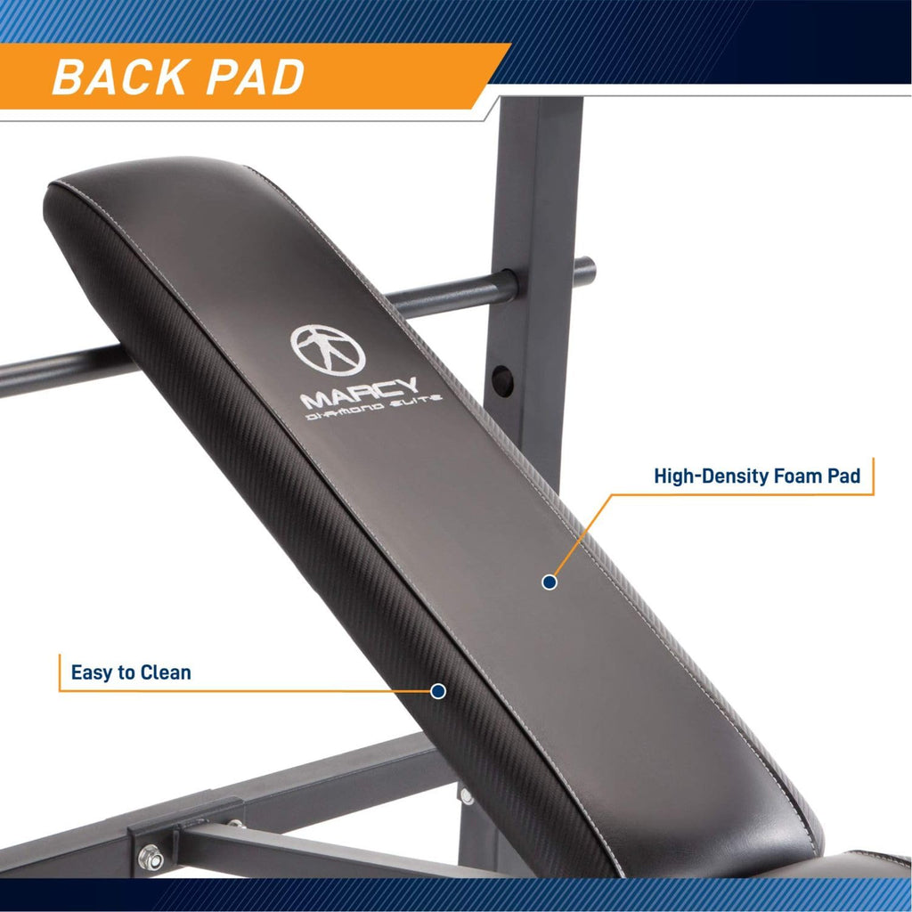 Marcy MD-2082W Diamond Elite MD Standard Bench with 100 lb. Weight Set, Incline
