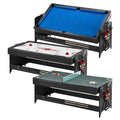 Fat Cat Original 3-in-1 Green 7' Pockey Multi-Game Table - Air Hockey, Billiards and Table Tennis - Blue