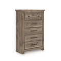 Signature Design by Ashley Stanziford Casual 5-Drawer Chest with Wood Finish, Dark Brown