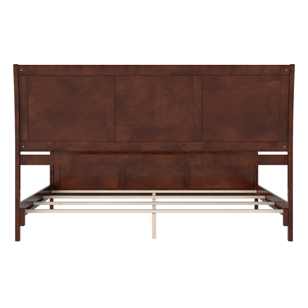 AFI, Portland King Foundation Bed with Matching Footboard, Walnut