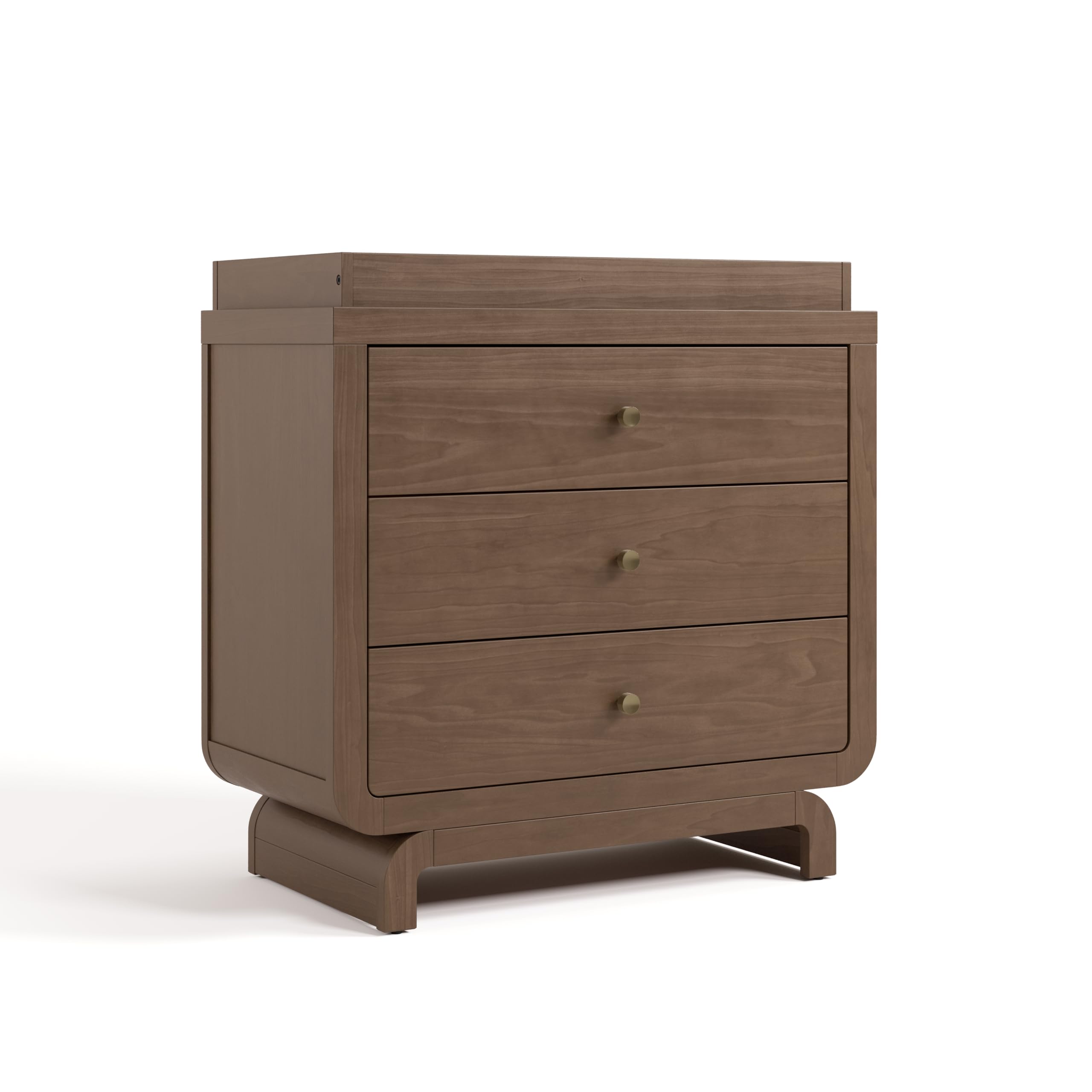 Storkcraft Santorini 3 Drawer Chest with Changing Topper (Hazelnut) – GREENGUARD Gold Certified, Award-Winning Premium Wood Dresser for Baby & Kids Bedroom with Interlocking Drawer System