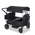 Radio Flyer Voya 2.0 4-Seat Stroller Wagon, for Kids 6+ Months, Lightweight, Compact, Foldable, UV Canopy, Included Storage, Never Fall Pull Handle, Seats Convert to Flatbed, Stroller Wagon for Kids