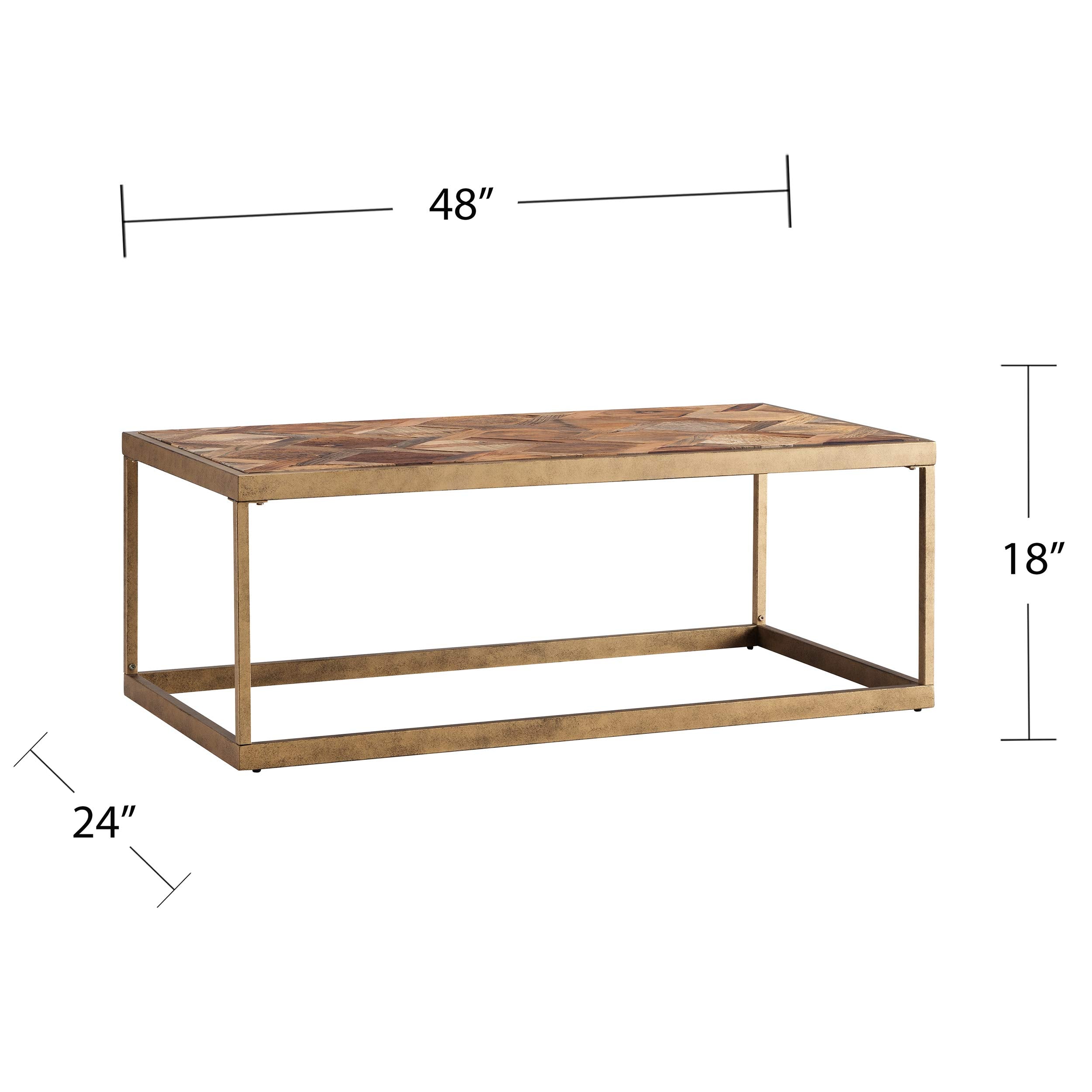 SEI Furniture Dorville Patterned Cocktail Table, Natural
