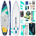 TIDETREK 11'6" Inflatable Stand Up Paddle Boards, Premium SUP Accessories, Non-Slip Comfort Deck for Youth & Adults (Ocean Sunrise/Kayak Seat)