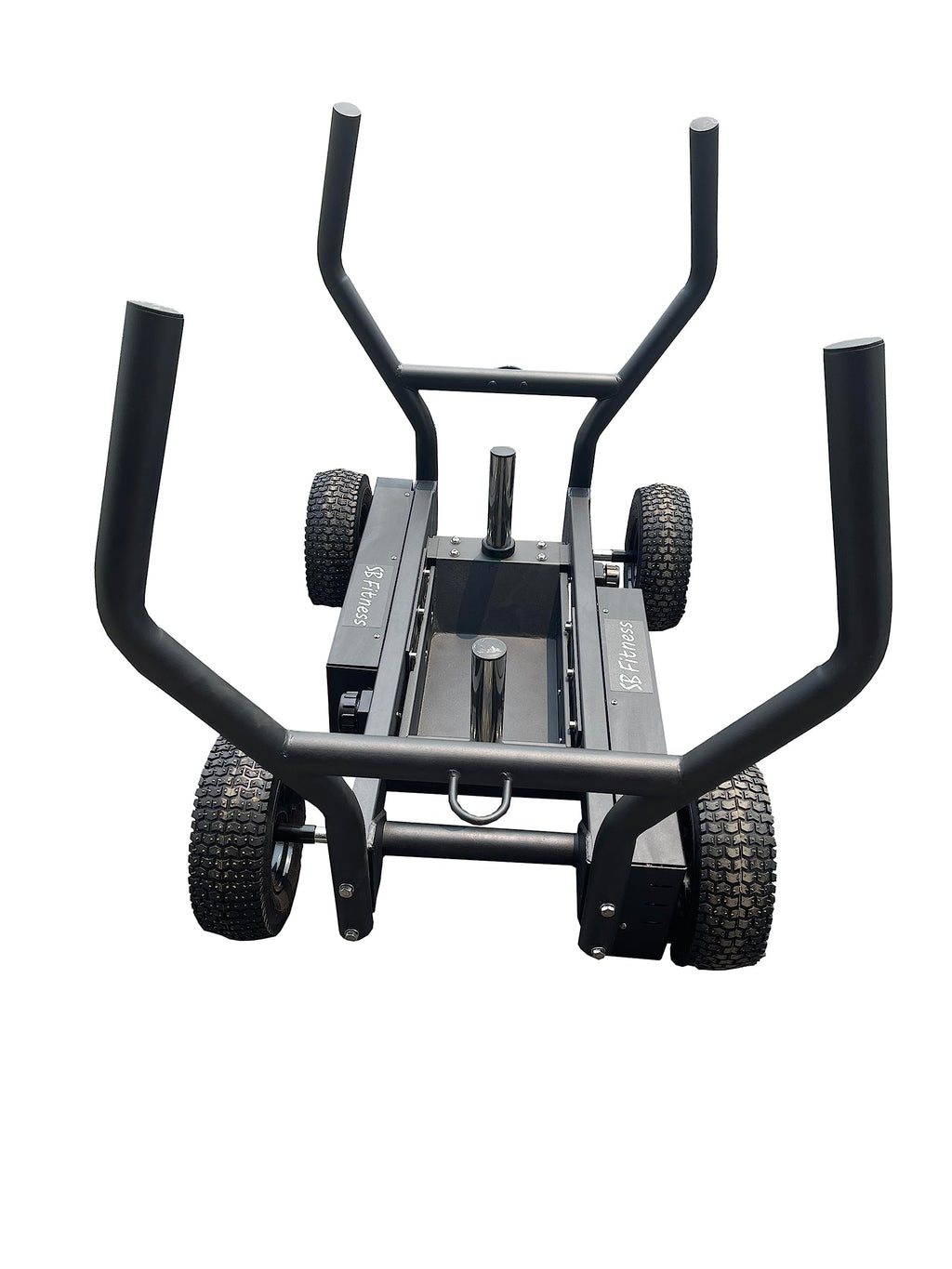 SuperSled with 8 levels of resistance for indoor or outdoor use, cardio and strength training, weight horns included