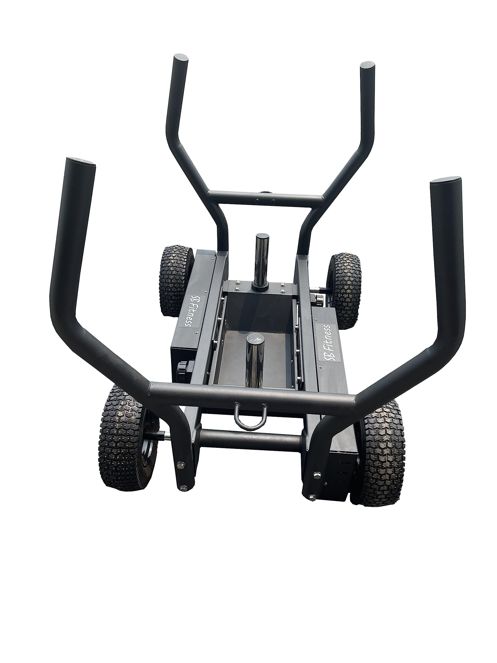 SuperSled with 8 levels of resistance for indoor or outdoor use, cardio and strength training, weight horns included