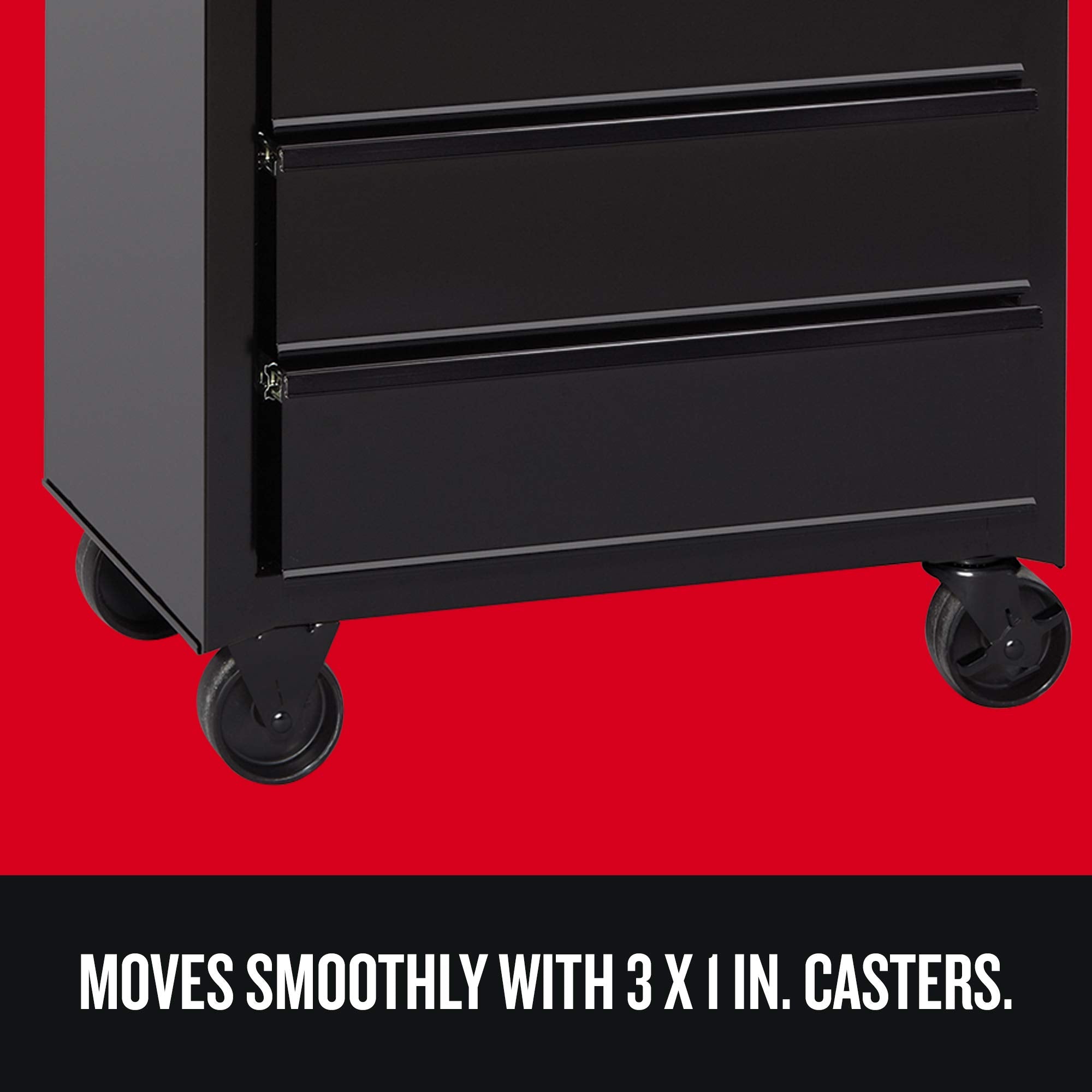 CRAFTSMAN Tool Chest Combo with Drawer Liner Roll, 26-Inch, Rolling, 5 Drawer, Black (CMST82763BK)