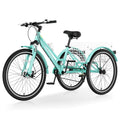 Slsy Adult Mountain Tricycle, 7 Speed Three Wheel Bike, 24/26 Inch Adults Trikes for Seniors with Shopping Basket, Exercise Men's Women's Tricycles