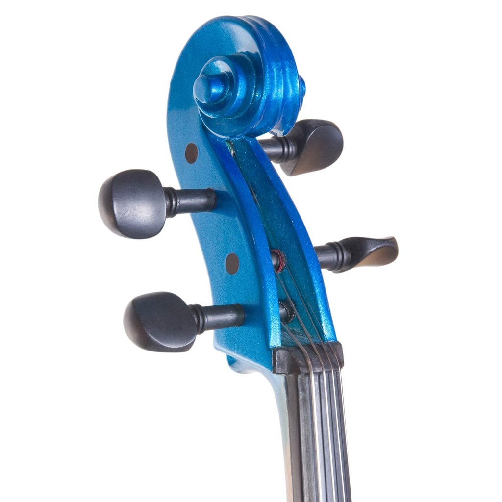 Cecilio- Musical Instrument for Beginners - 4/4 Full Size Cellos Kit with Bow, Stand, Bag - Stringed Music Instruments for School Orchestras, Performances,Blue