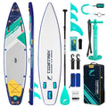TIDETREK 11'6" Inflatable Stand Up Paddle Boards, Premium SUP Accessories, Non-Slip Comfort Deck for Youth & Adults (Ocean Sunrise)