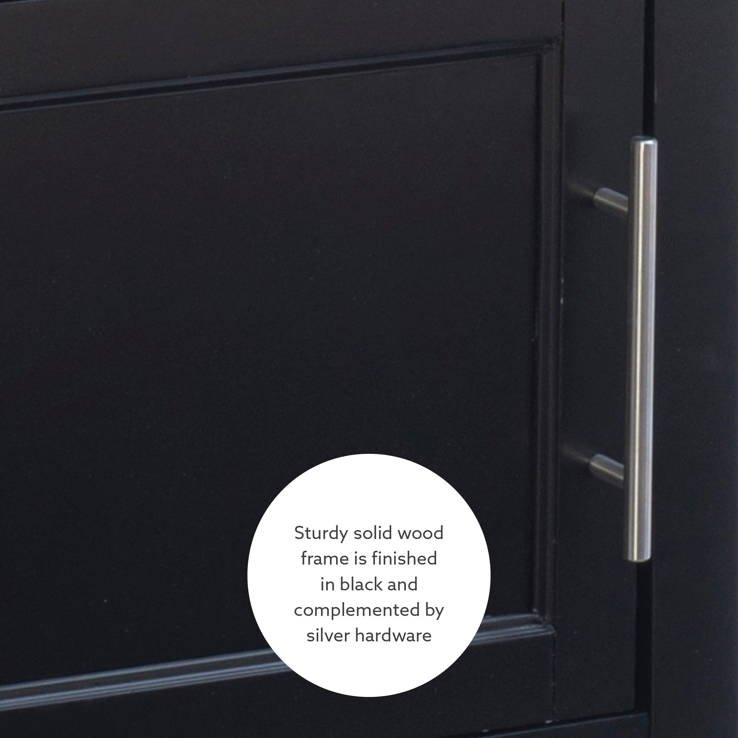 Linon Cayden Black Kitchen Cart,