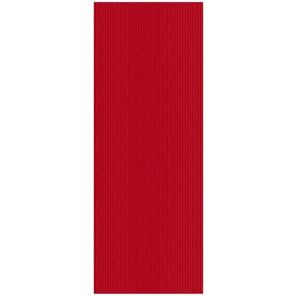 Ottomanson 2'7" x 54' Hallway Runner with Scraper Pile Extra Durable Non-Slip Rug Mat for Indoor & Outdoor Use - Ideal for Kitchen, Entryway, Patio & Garage - High-Traffic Carpet, Red