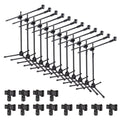 AW 12pcs Boom Mic Stand Floor Adjustable Height Mic Tripod Stand w/ 2 Mic Clip Holder Foldable Microphone Holder for Singing Live Stream Stage Studio