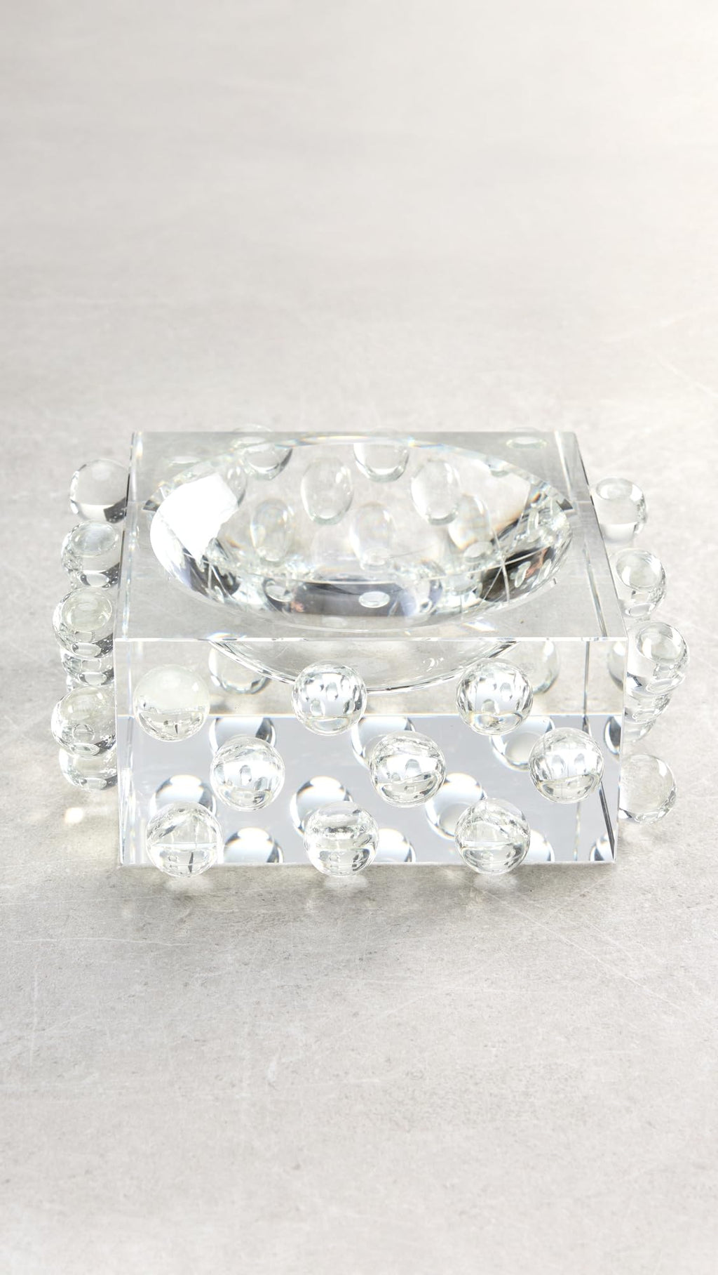 Tizo Design Women's Crystal Glass Bowl Scattered Balls, Clear, One Size