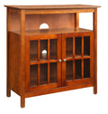 Convenience Concepts Big Sur Highboy TV Stand 36" - Modern Entertainment Center For TVs up to 40", Storage Cabinet for Dining, Living Room, & Entryway, Console Hall Table with Shelves, Cherry