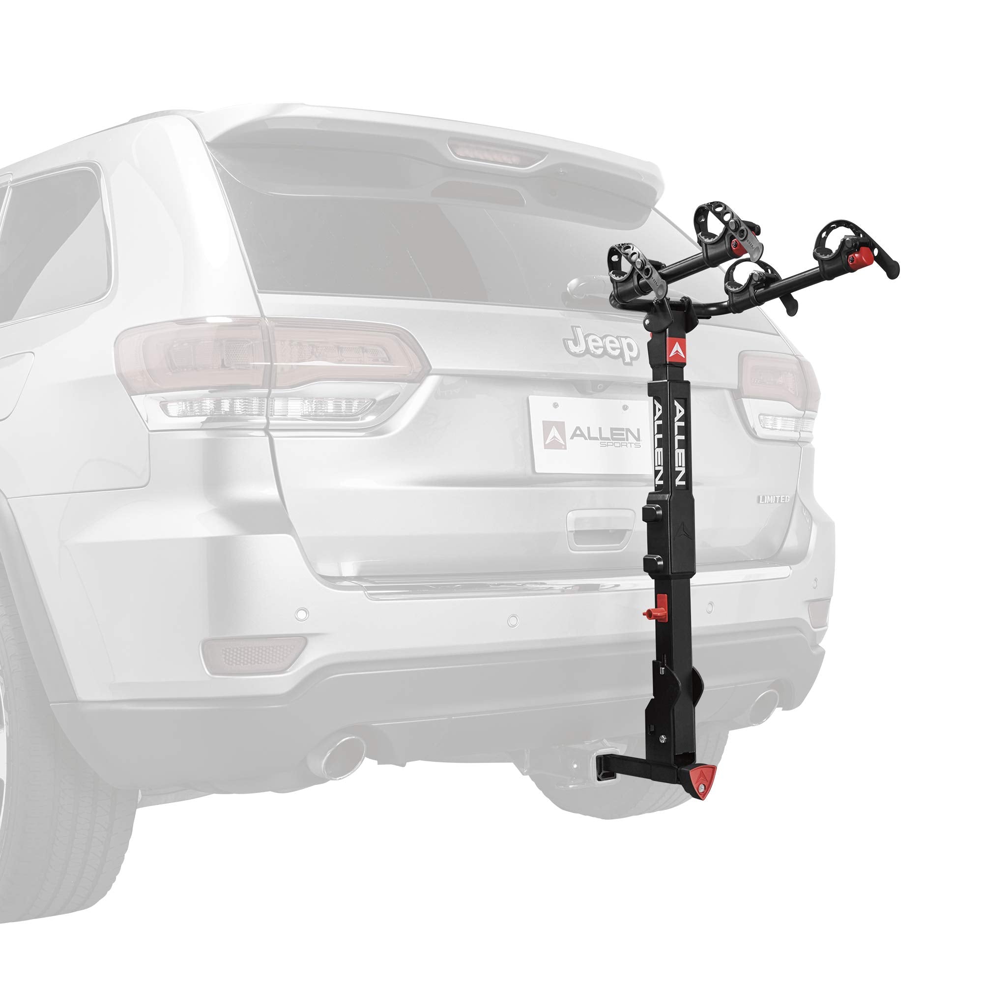 Allen Sports Premier Locking Quick Release 2-Bike Carrier for 2 in. & 1 4 in. Hitch, Model QR525 , Black