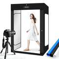 Professional Photography Studio LED Dimmable Large Shooting Tent 47x39x78 ZKEEZM Large Lightbox Photo Video Continuous Lighting Cube Shooting Tent Kit Soft Box with 3Colours Backdrops and Carrying Bag