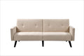 Container Furniture Direct Hasan Fabric Upholstered Living Room Tufted Sleeper Sofa, 79", Full, Beige