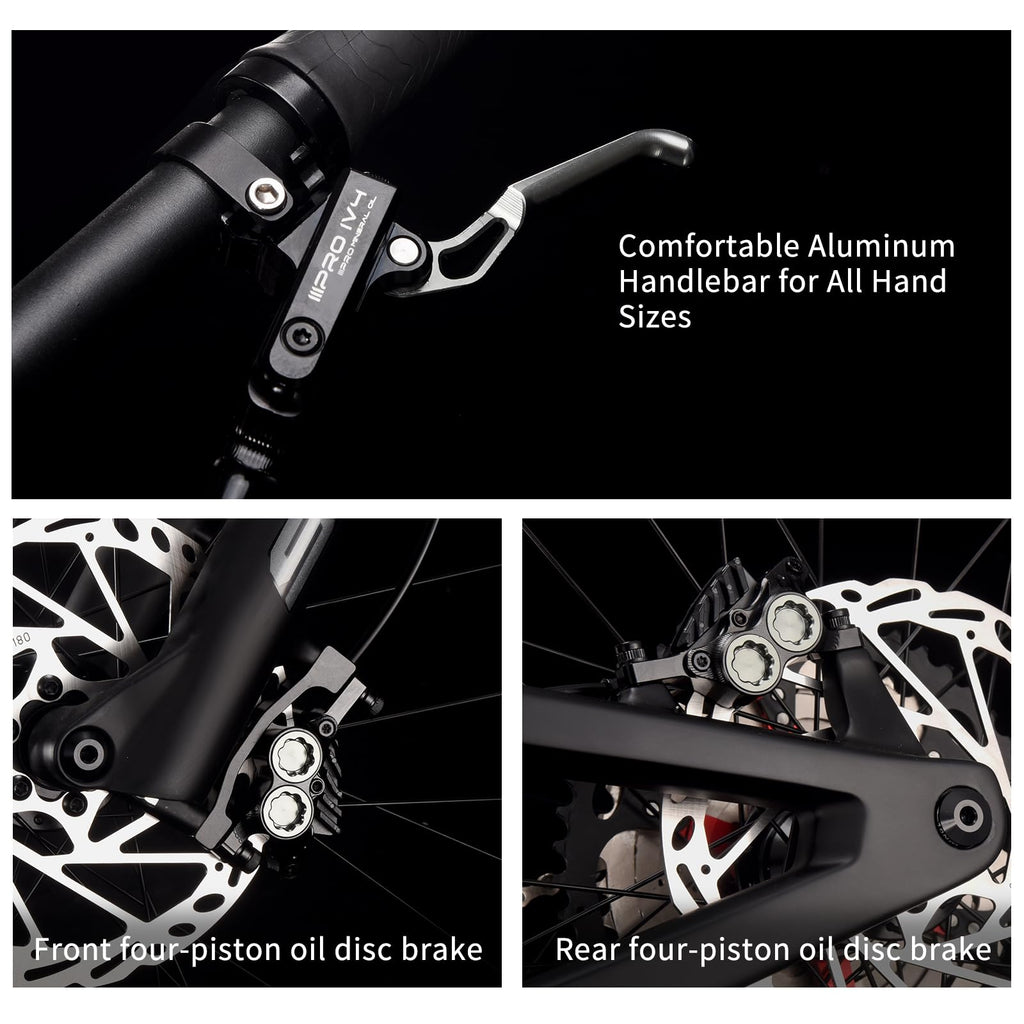 SAVADECK Carbon Fiber Soft Tail Mountain Bike All Terrain Suspension Off-Road Fox Front Fork and Adult Racing, Firepower Orange-M6100-12 Speed (Red, 29 * 19)
