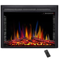 ELECTACTIC 36" Electric Fireplace Insert,Recessed Electric Stove Heater,Touch Screen,Remote Control,750W-1500W with Timer & Colorful Flame Option (36" X 27")