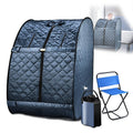 MFYDPP Portable Steam Sauna Tent, Folding Personal Full Body Spa Home Sauna,with 1000W 3L Sauna Steamer, Remote Control, Folding Chair
