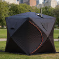 WACLMOTAKE Outdoor Sauna Tent Pro, Portable 4 Person Ice Fishing Tent 3-Layer Insulated Ice Fishing Shelter with 210D Oxford Fabric, All-Weather, Insulated, Solid, Panoramic View ice-Fishing-1.8m
