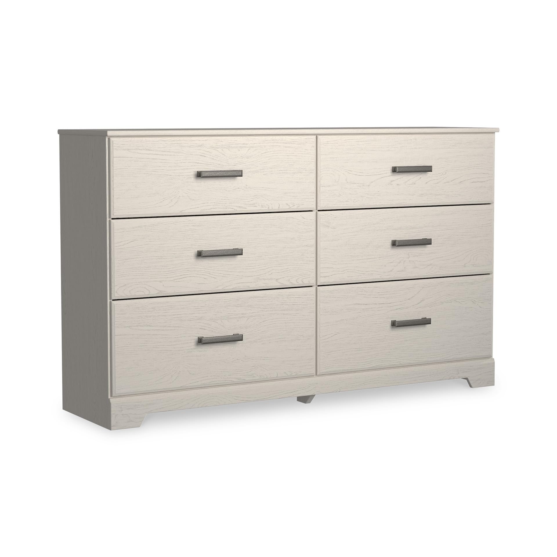 Signature Design by Ashley Stelsie Modern Scandinavian 6 Drawer Dresser, Whitewash